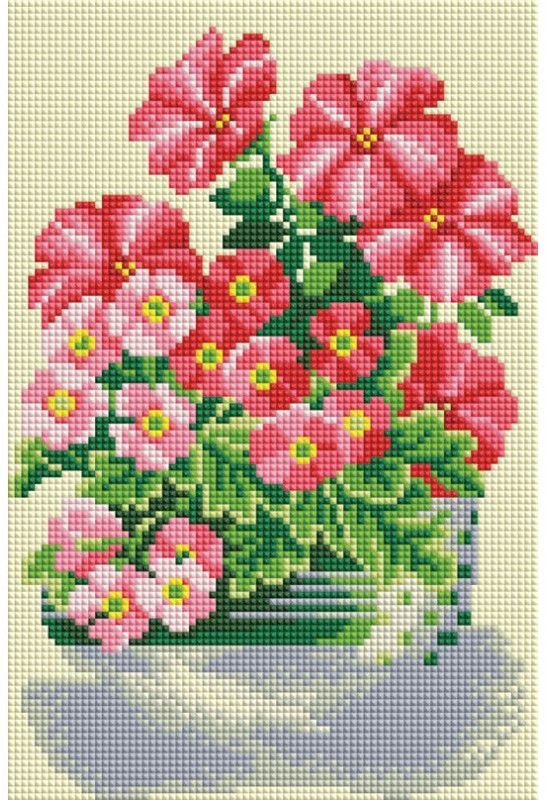 Мозаика алмазная «Милые цветы» | Белоснежка