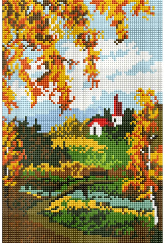 Мозаика алмазная «Осенний пейзаж» | Белоснежка