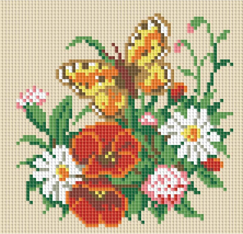 Мозаика алмазная «Бабочка на лугу» | Белоснежка