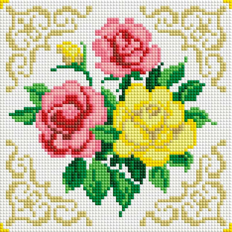 Мозаика алмазная «Маленькие розочки» | Белоснежка