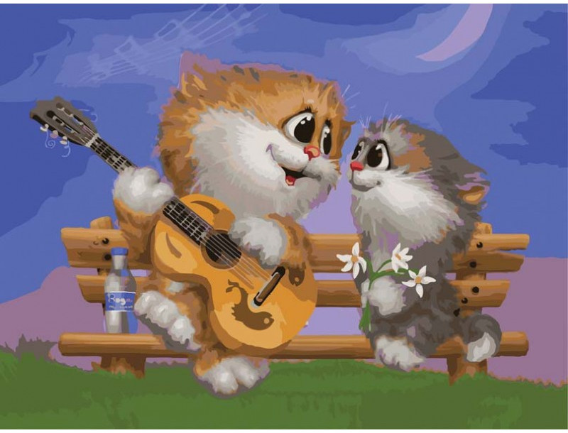 Картина по номерам «Песни под гитару» | Детские | Белоснежка