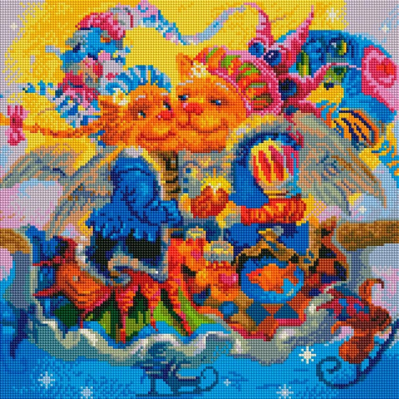 Мозаика алмазная «Фигуристы» | Белоснежка