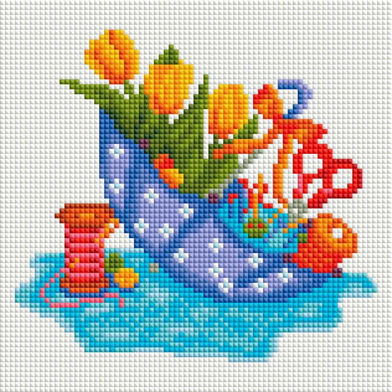 Мозаика алмазная «Зонтик с бантиком» | Белоснежка