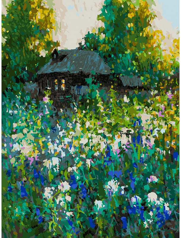 Картина по номерам «Домик» | Пейзаж | Белоснежка