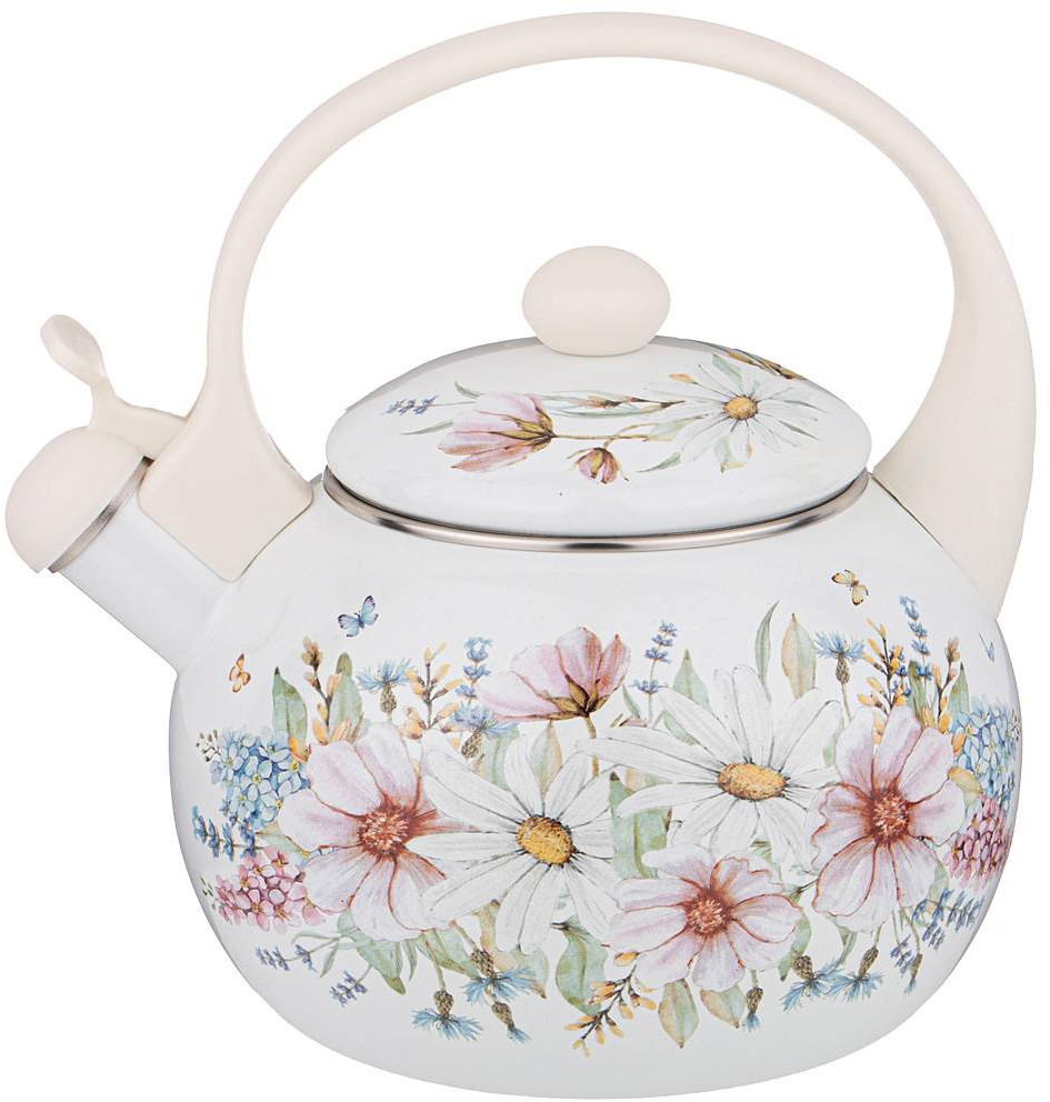 Чайник эмалированный со свистком | Дворцовый парк | Agness