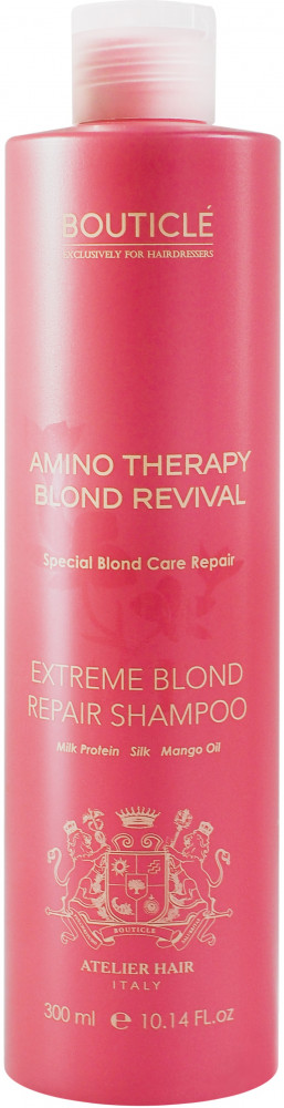 Шампунь для экстремально поврежденных осветленных волос | Atelier hair amino therapy blond | Bouticle