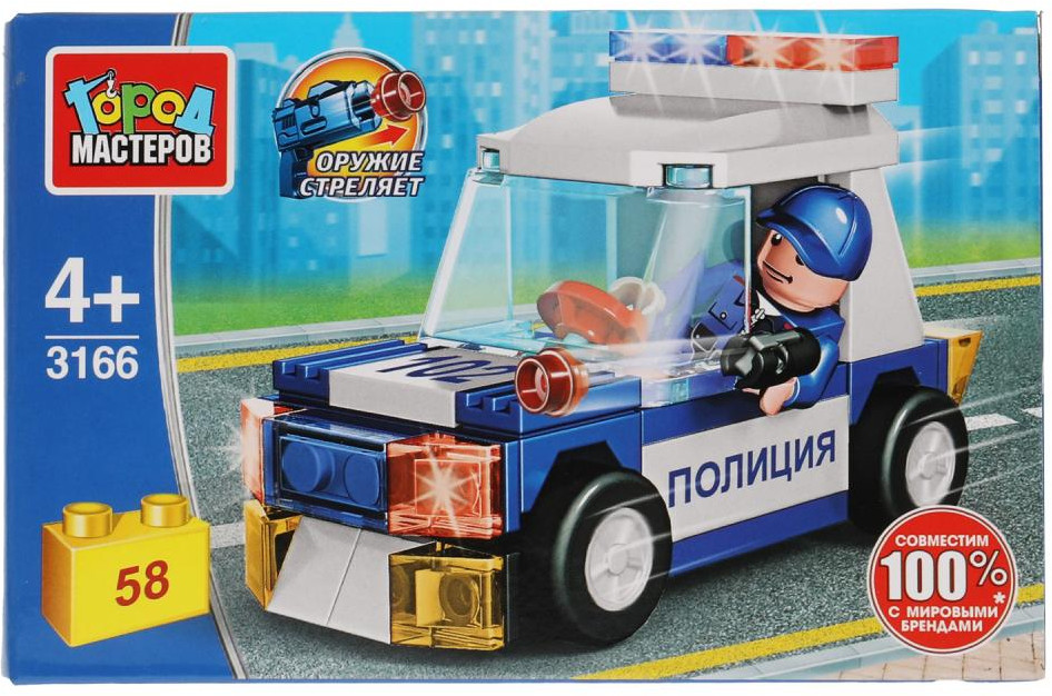 Конструктор «Полицейский на машине» | Полиция | Город мастеров