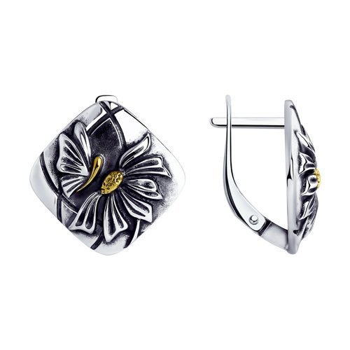 Серьги из золочёного серебра | Diamant