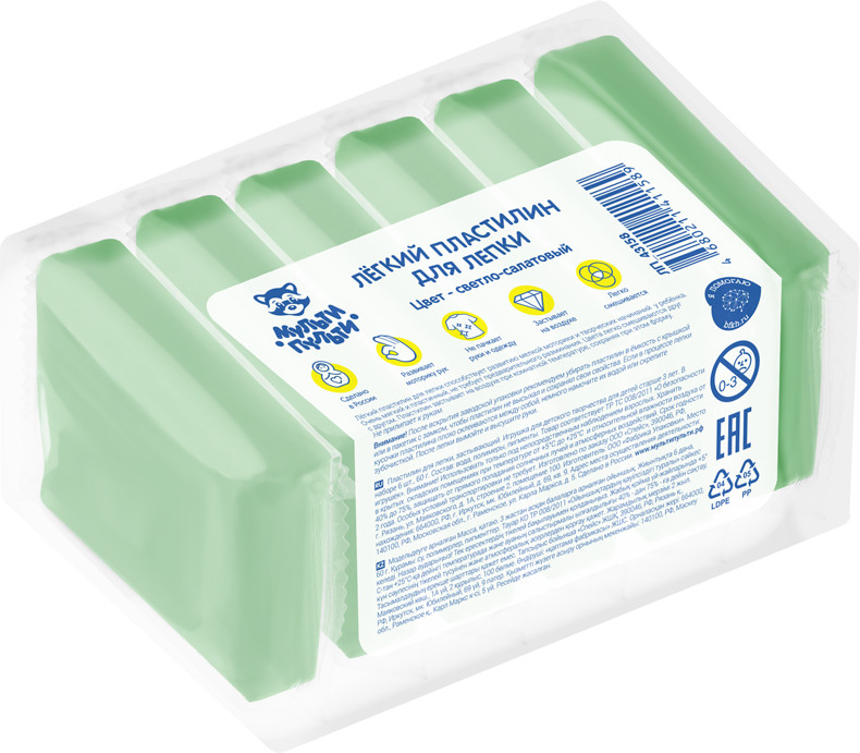 Пластилин легкий для лепки | Мульти-Пульти