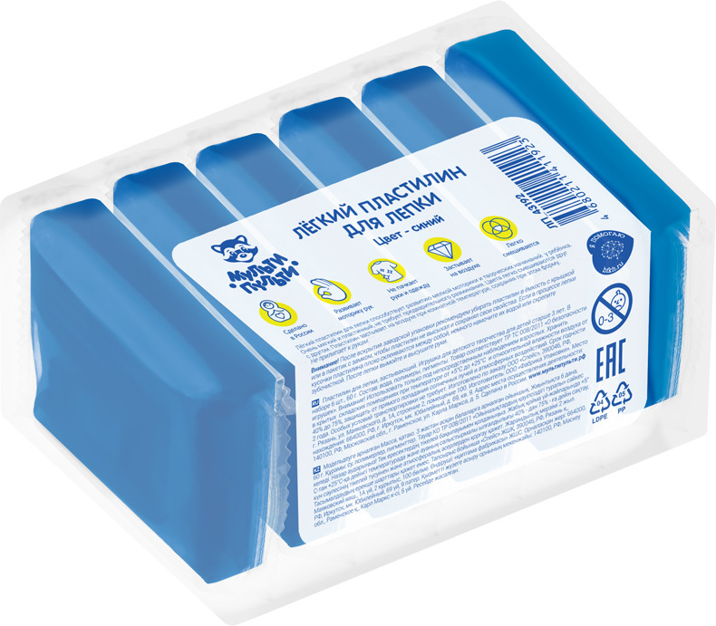 Пластилин легкий для лепки | Мульти-Пульти