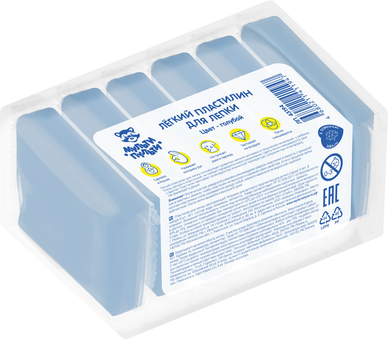 Пластилин легкий для лепки | Мульти-Пульти