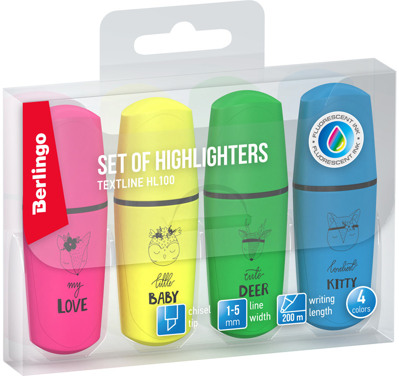 Набор текстовыделителей | Textline HL100 | Berlingo