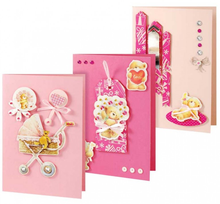 Набор для создания открыток «Мишки» | Белоснежка