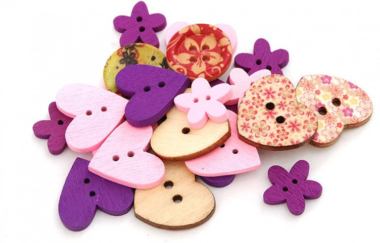 Пуговицы декоративные «Ассорти № 3» | Белоснежка