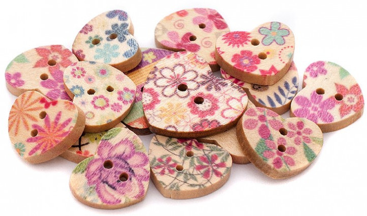 Пуговицы декоративные «Сердце» | Белоснежка