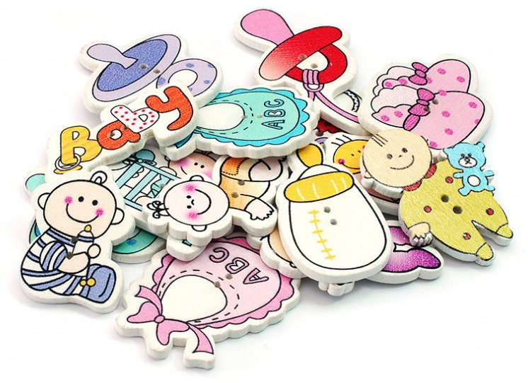 Пуговицы декоративные «Малыши» | Белоснежка