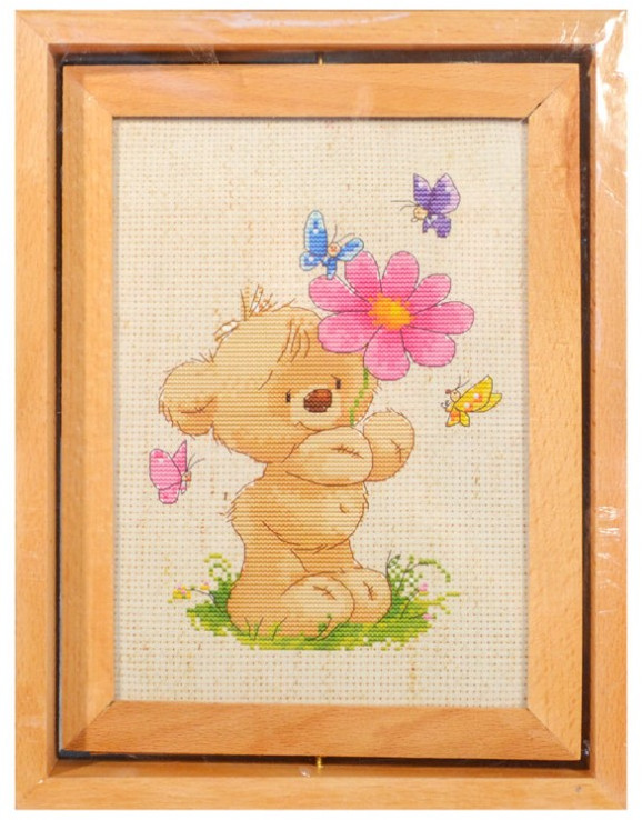 Набор для вышивания «Мишка с цветком» | Белоснежка