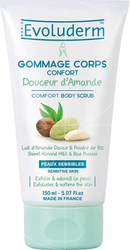 Скраб для тела с молочком миндаля и рисовой пудрой | Evoluderm
