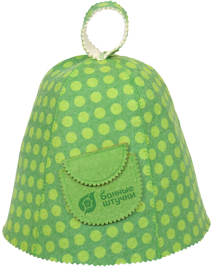 Шапка банная «Горошек» | Банные штучки