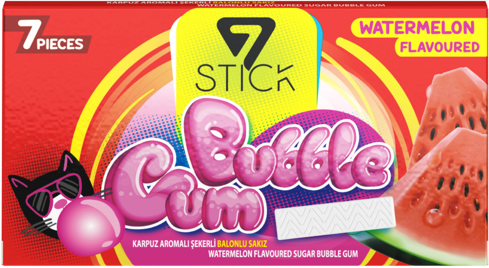 Жевательная резинка для детей со вкусом арбуза | 7STICK