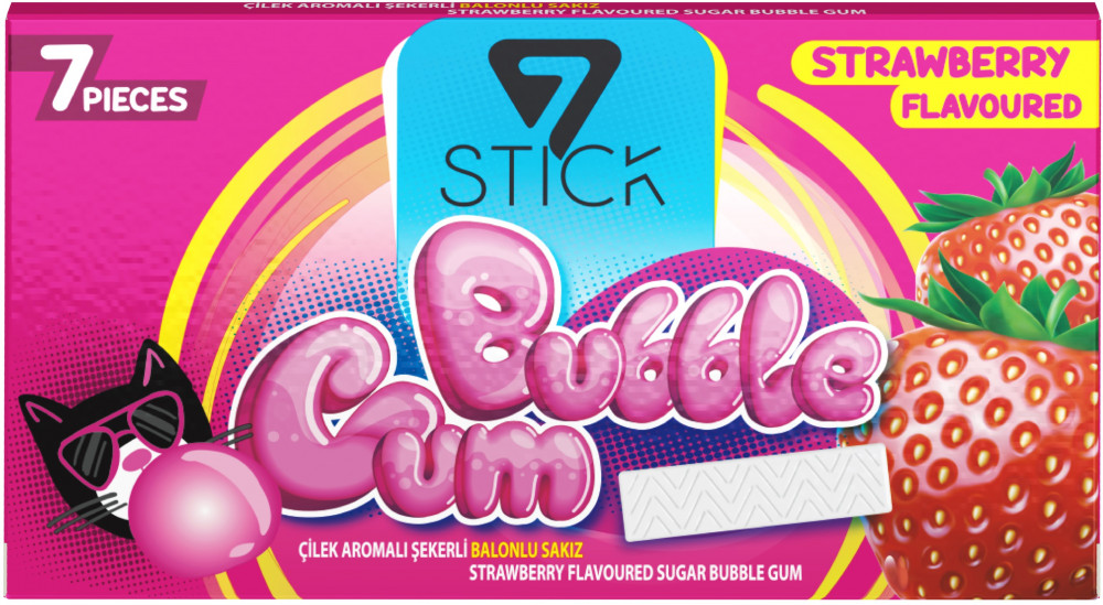 Жевательная резинка для детей со вкусом клубники | 7STICK