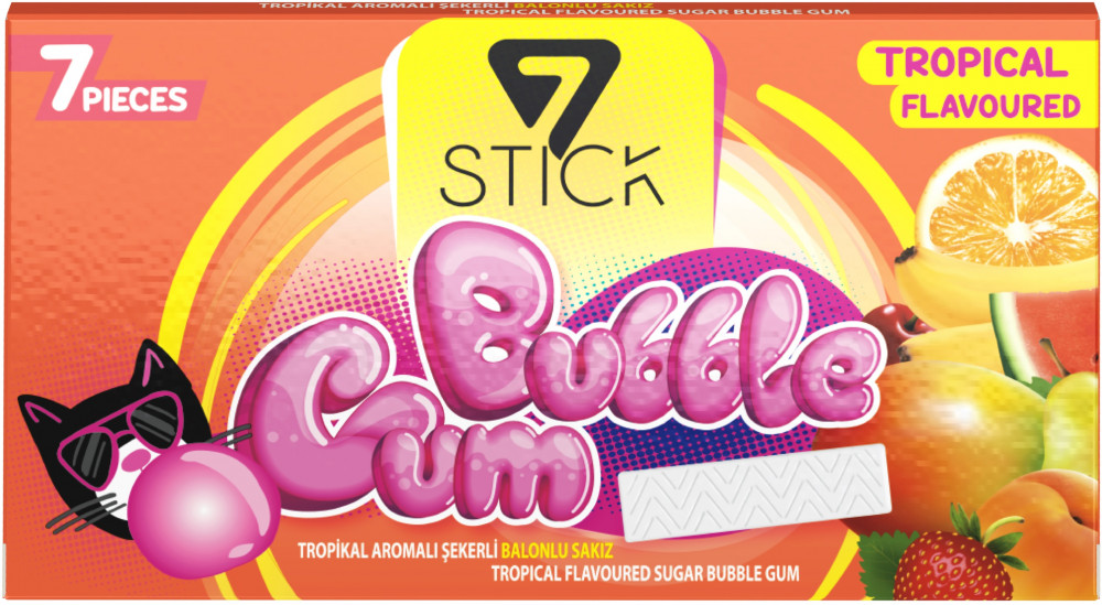 Жевательная резинка для детей со вкусом тропических фруктов | 7STICK