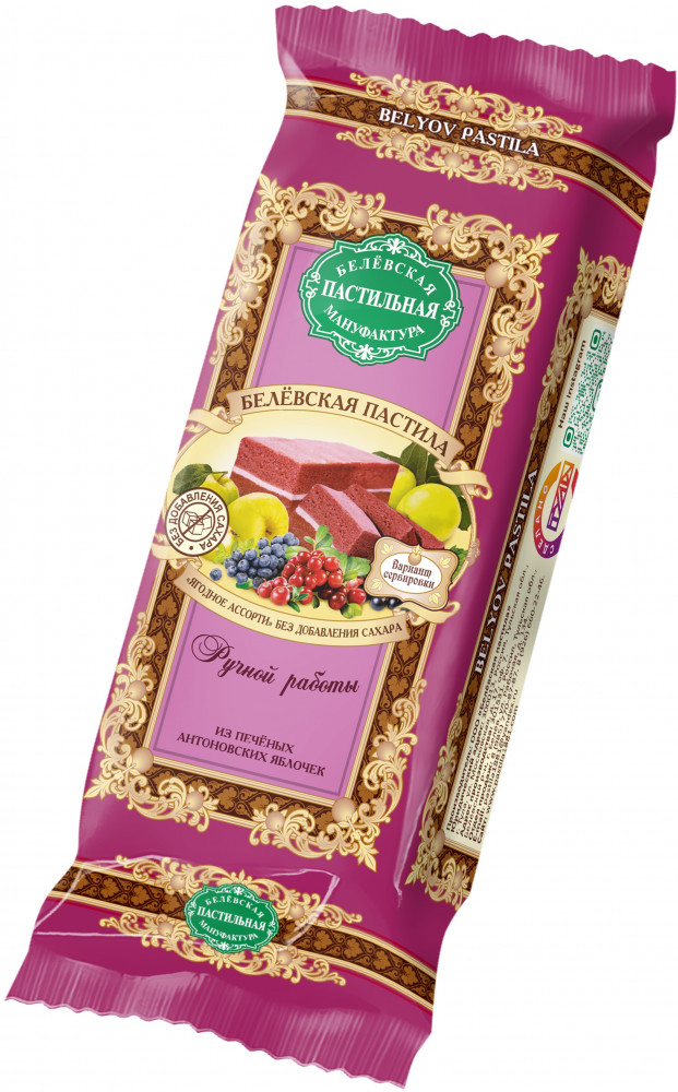 Пастила без добавления сахара «Ягодное ассорти» | Белёвская пастильная мануфактура
