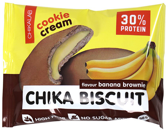Печенье протеиновое «Банановый брауни» | Chika Biscuit | Chikalab