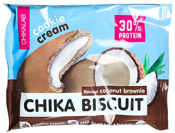 Печенье протеиновое «Кокосовый брауни» | Chika Biscuit | Chikalab