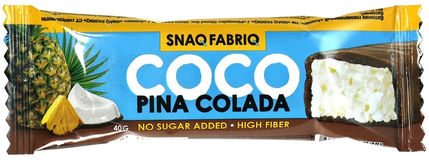 Батончик протеиновый «Ананас» | Snaq Fabriq | Snaq Fabriq