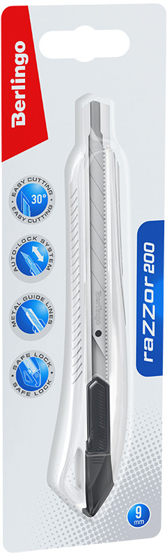 Нож канцелярский | Razzor 200 | Berlingo