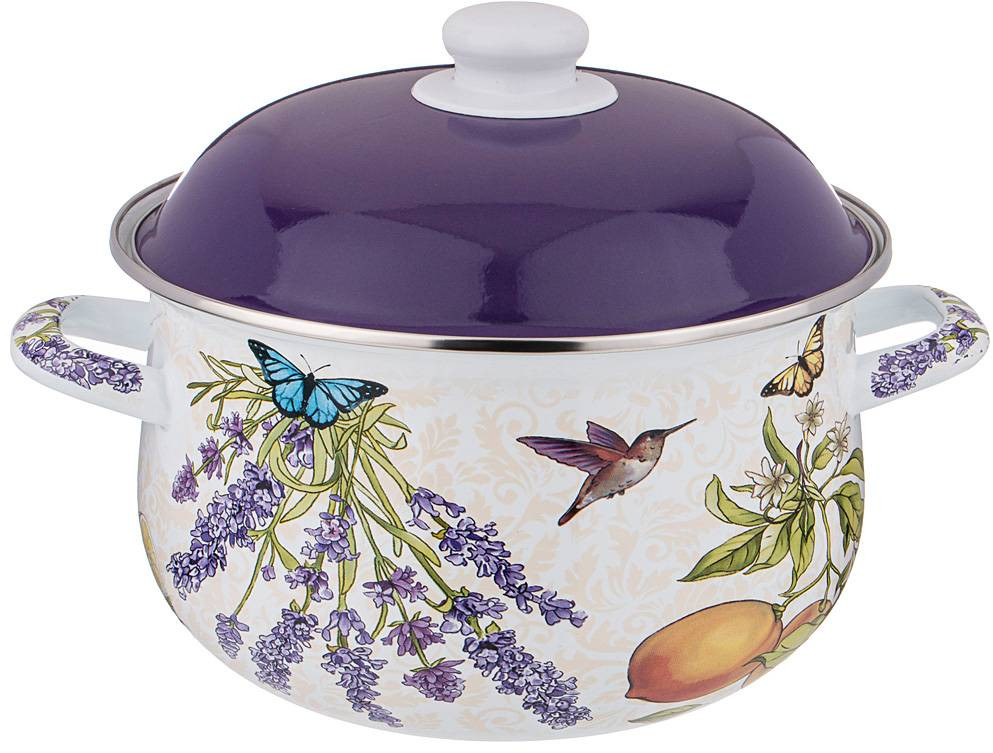 Кастрюля эмалированная с крышкой | Agness