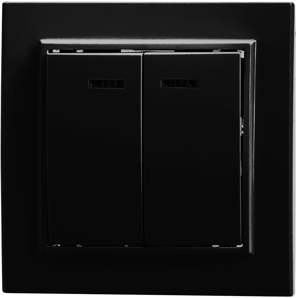 Выключатель двухклавишный c индикатором | Эрна | Stekker