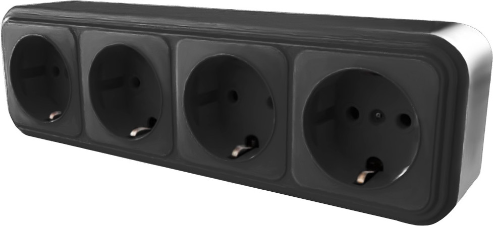 Розетка 4-местная с заземлением | Брест | Stekker