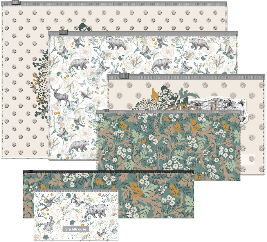 Набор из 6 zip-пакетов пластиковых | Natural Life | Erich Krause