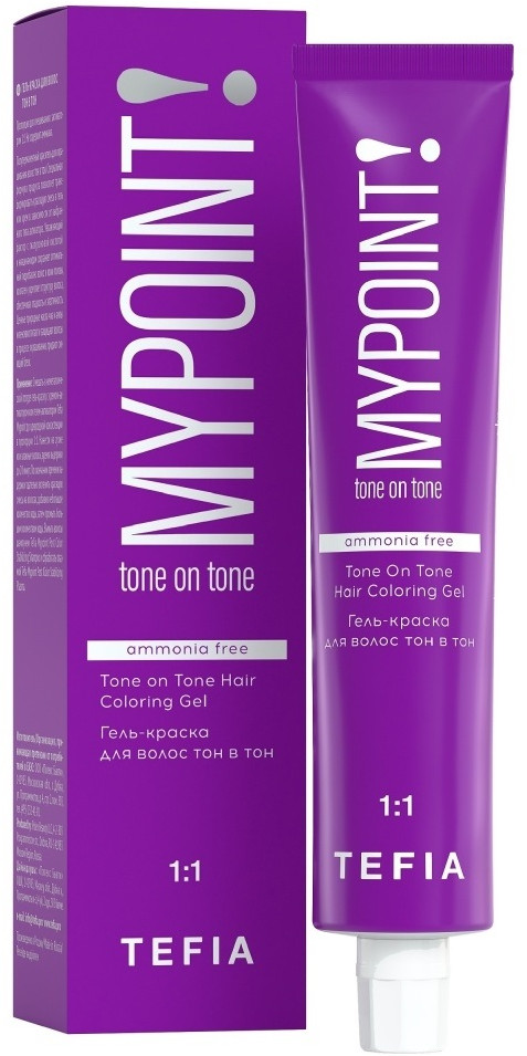 Гель-краска для волос, оттенок 9.1 Очень светлый блондин пепельный | Mypoint | Tefia