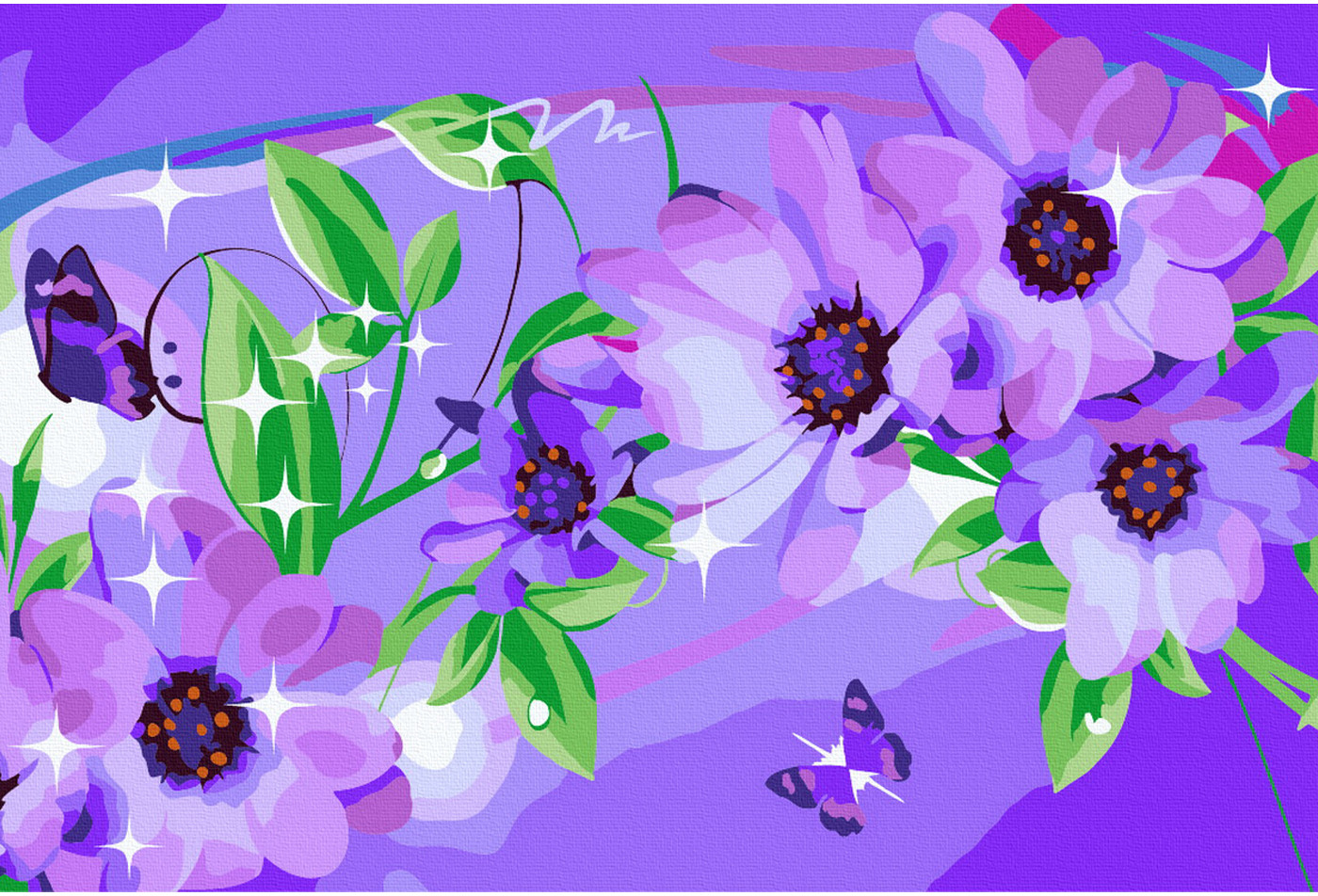 Картина по номерам «Фиолетовые цветы» | Molly