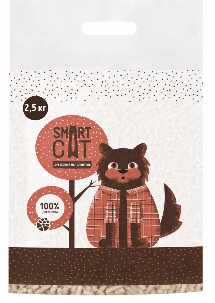 Наполнитель для кошачьего туалета древесный | Smart Cat