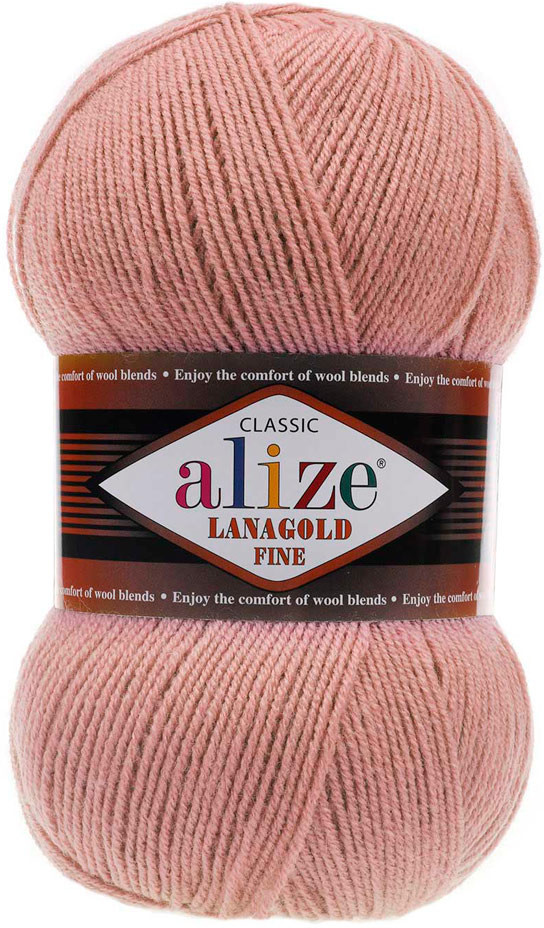 Пряжа для вязания «Lanagold fine», 173 Вялая роза | Lanagold | Alize