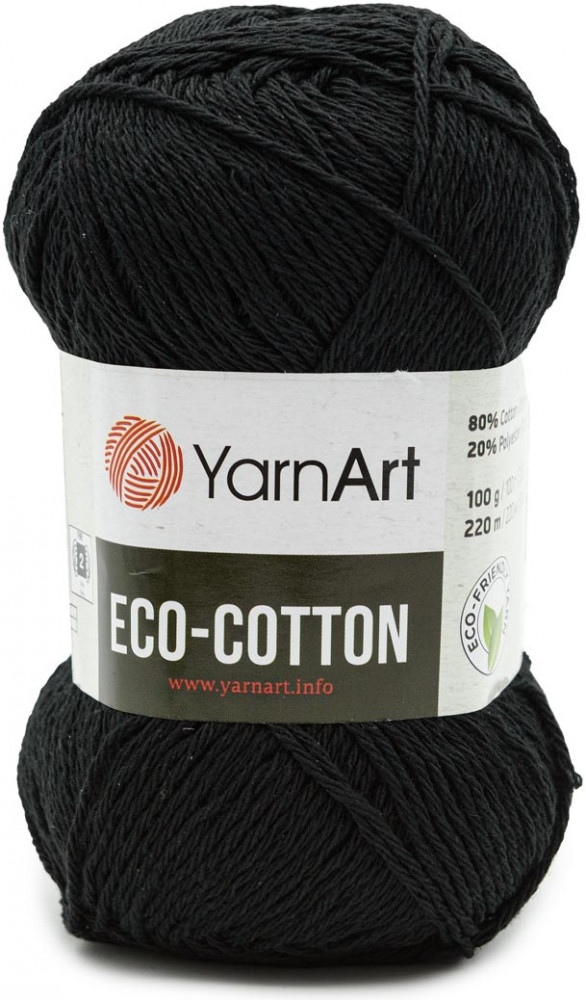 Пряжа для вязания «Eco Cotton», 761 Черный | YarnArt