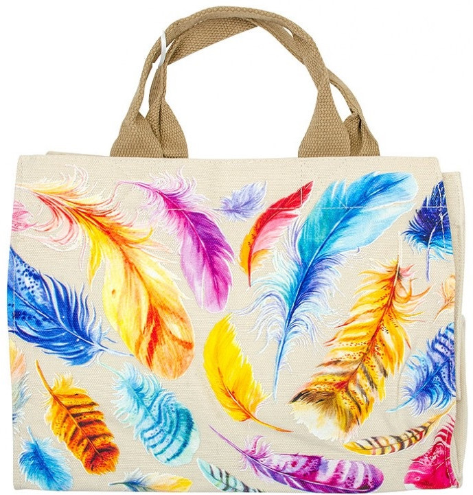 Сумка-шоппер «Цветные перья» | Miss Kiss