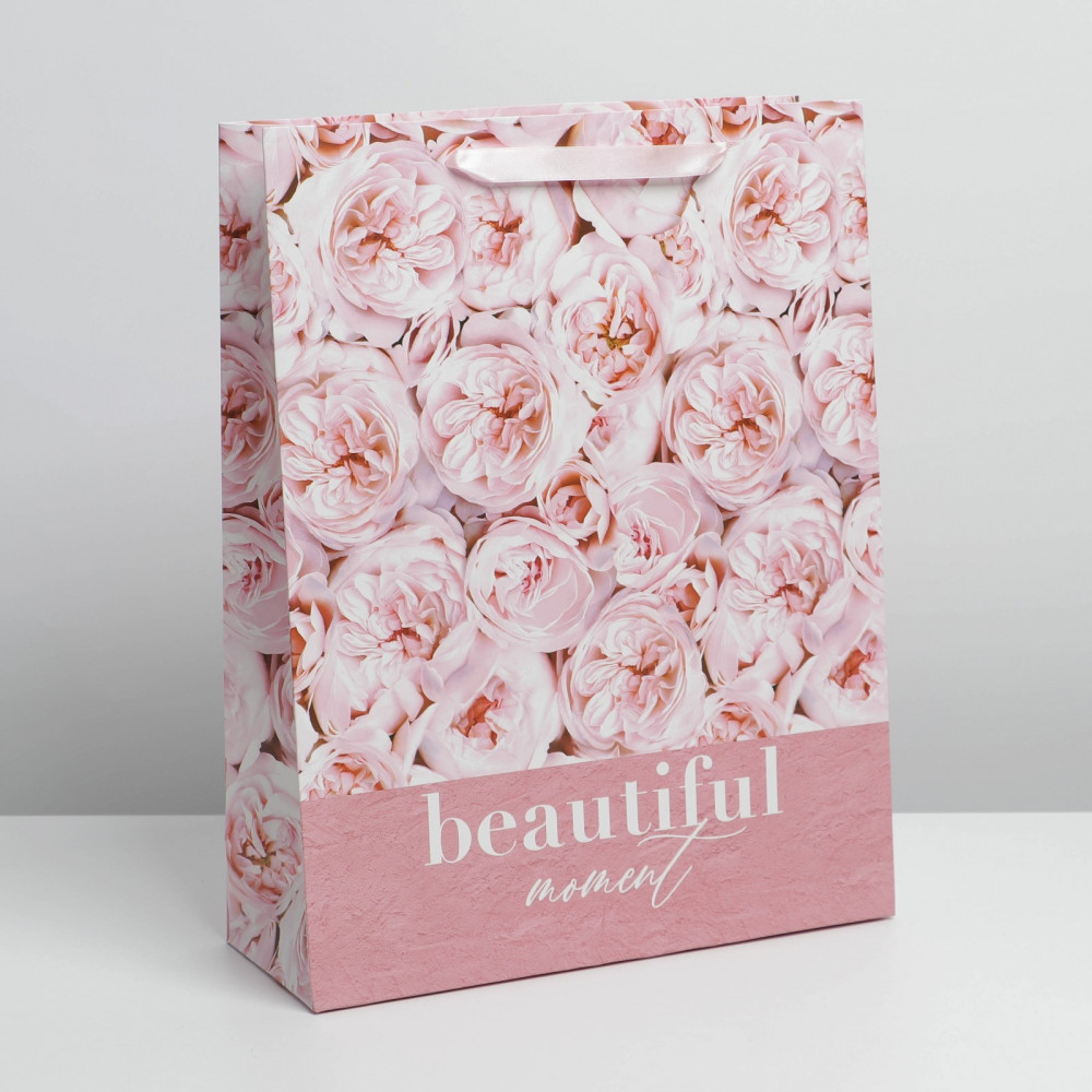 Пакет подарочный «Улыбайся» | Нежные цветы | Дарите Счастье