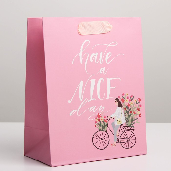 Пакет подарочный «Have a nice day» | Послание | Дарите Счастье