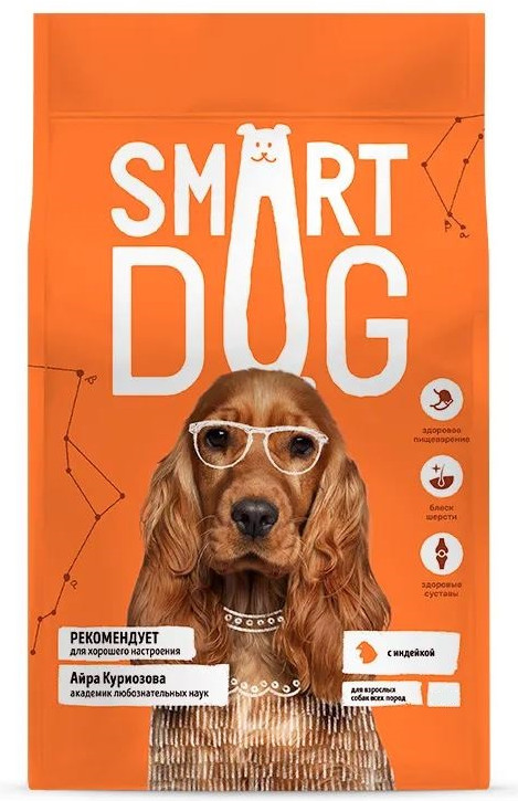 Корм для взрослых собак с индейкой | Smart Dog
