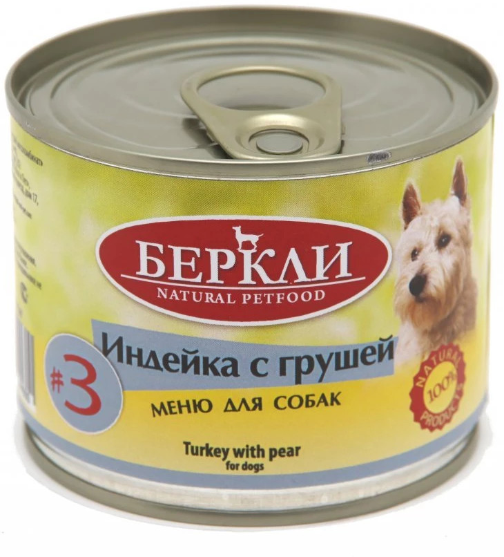 Консервы для собак «Индейка с грушей» | Berkley