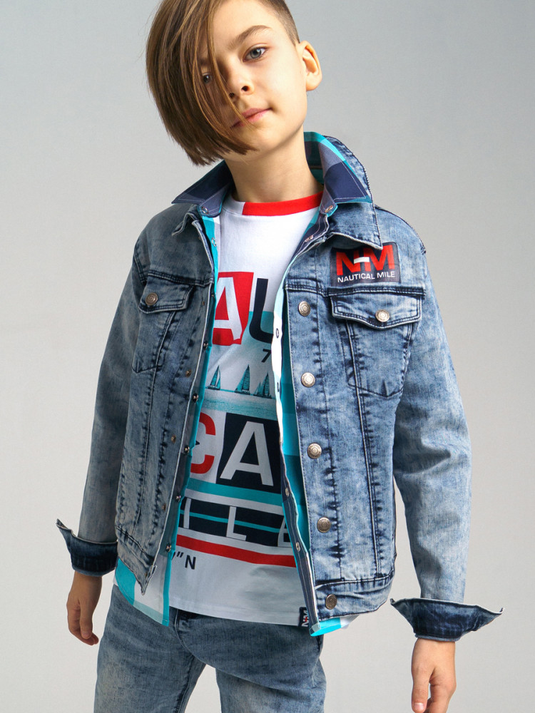 Куртка джинсовая для мальчиков | Nautical mile boys | PlayToday