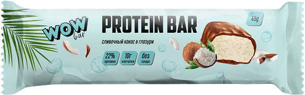 Батончик протеиновый «Сливочный кокос в глазури» | WowBar