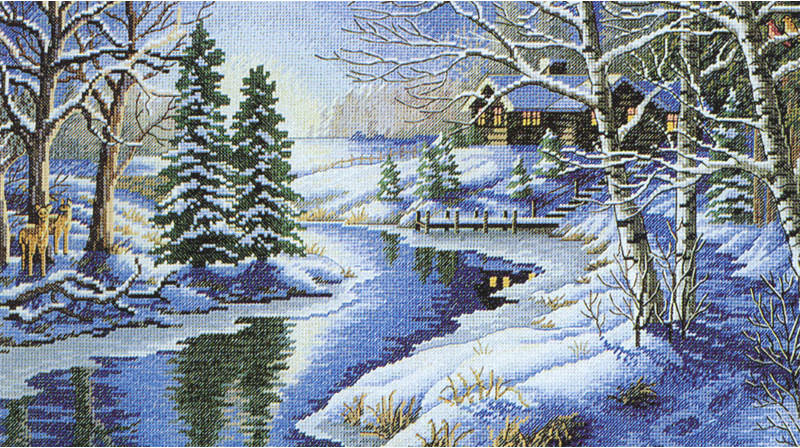 Набор для вышивания «Зимняя речка» | Белоснежка