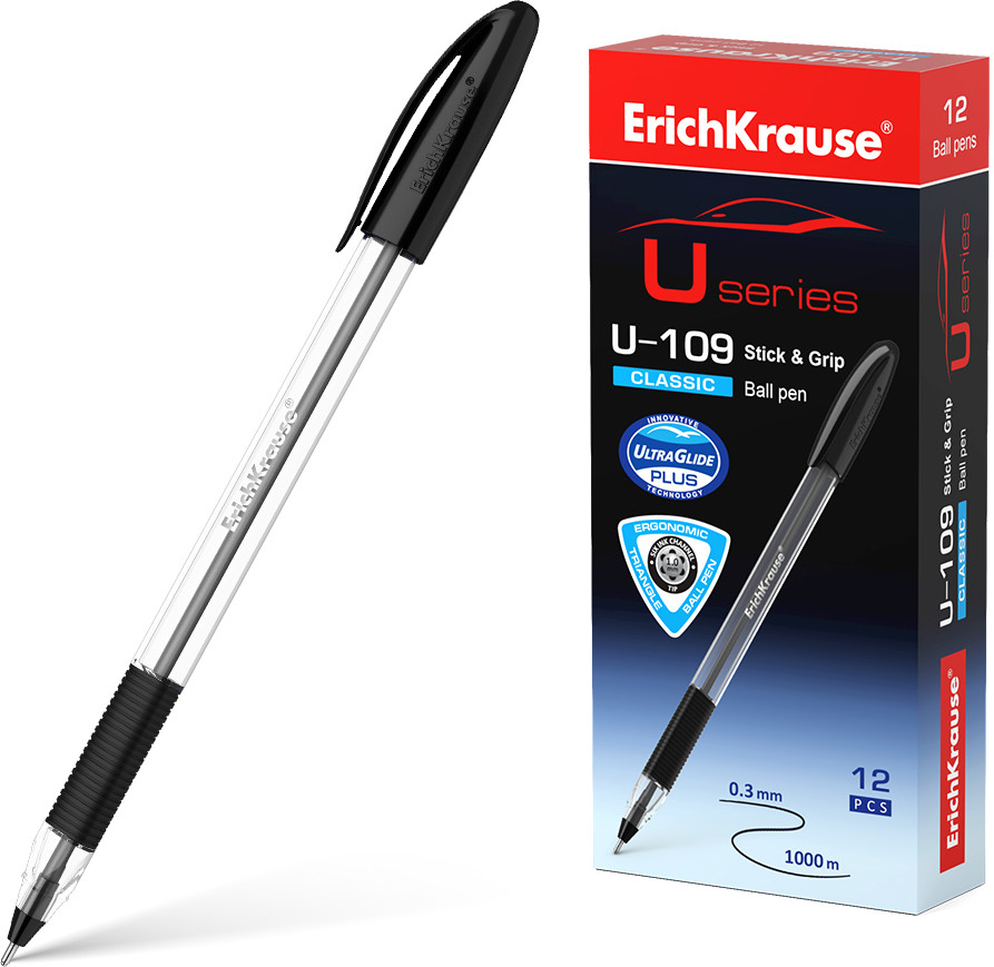 Ручка шариковая «U-109 Stick&Grip» | Ultra Glide Technology | Erich Krause