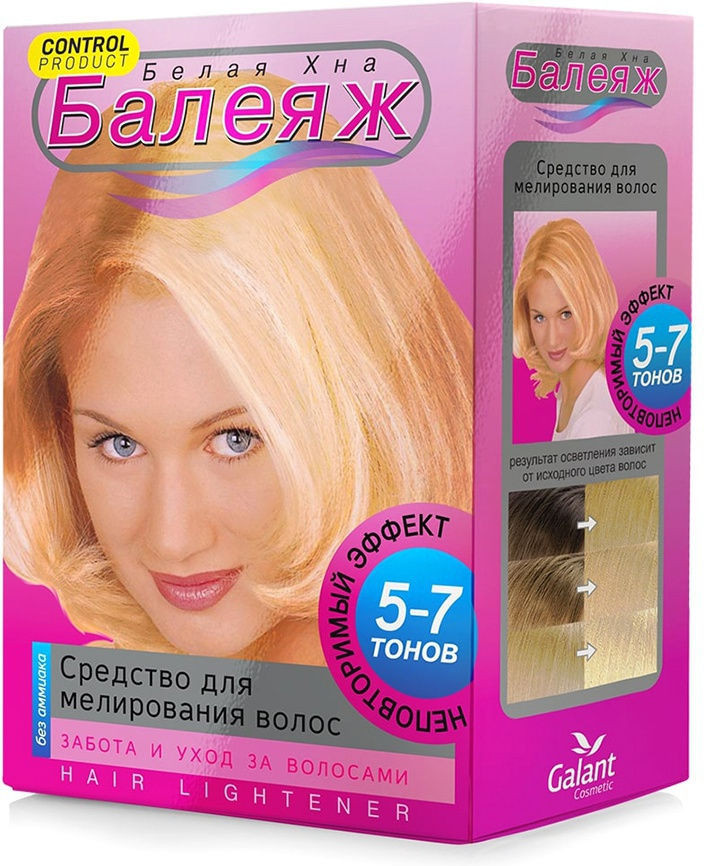 Средство для мелирования волос на основе белой хны «Балеяж» | Galant Cosmetic